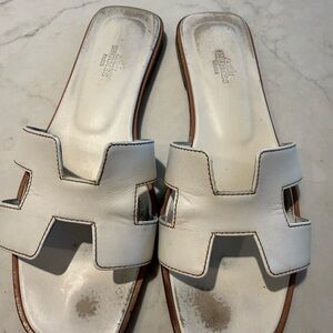 Hermes Cream Women's Sandals